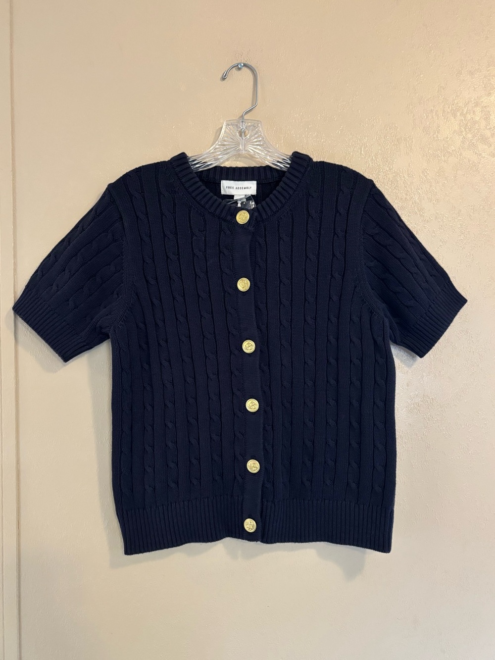 NWT Free Assembly Cable Knit Cardigan Sweater sz L (12-14)